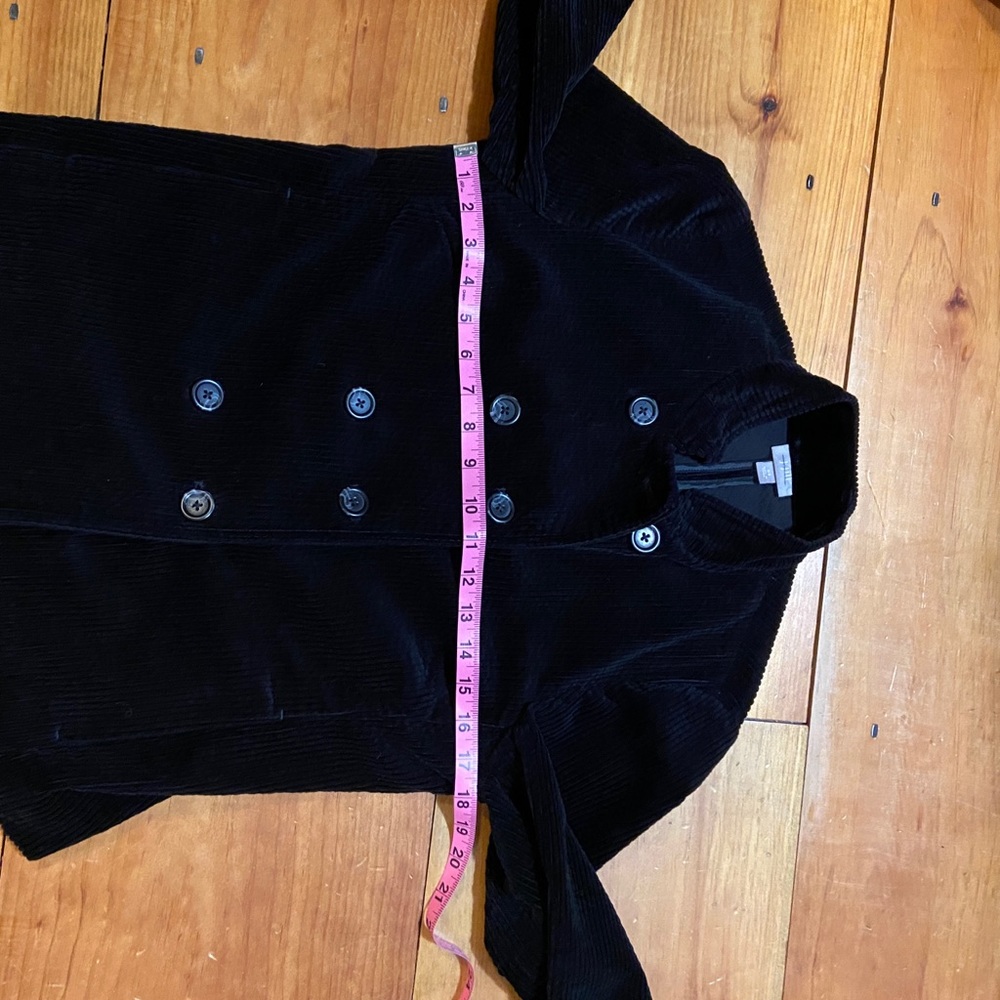 J. Jill Black Double-Breasted Corduroy Jacket, XS - Picture 8 of 10